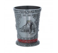 Sidabro spalvos metalinis stikliukas Lietuva